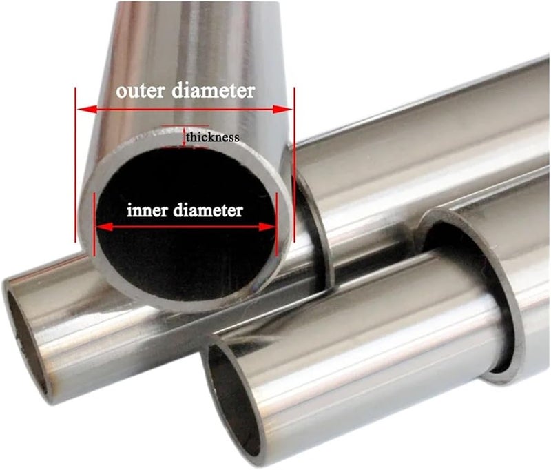 أنبوب غير ملحوم من الفولاذ المقاوم للصدأ 304، قطر خارجي 16 مم، سمك الجدار 2 مم، قطر داخلي 12 مم، طول 300 مم - Image 4