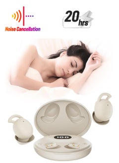Excefore Sleep Earbuds for Side Sleepers, Sleepbuds Comfortable Noise Blocking, Noise Cancelling Ear Buds, Bluetooth 5.3 Tiny Headphones for Sleeping, Sport (Beige)  - Image 1