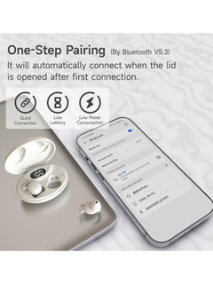 Excefore Sleep Earbuds for Side Sleepers, Sleepbuds Comfortable Noise Blocking, Noise Cancelling Ear Buds, Bluetooth 5.3 Tiny Headphones for Sleeping, Sport (Beige)  - Image 4