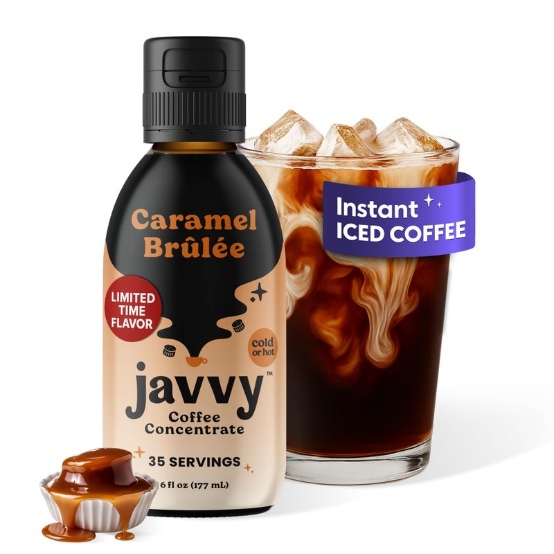 Javvy Cold Brew Coffee Concentrate Instant Coffee Smooth Arabica Iced Coffee  Espresso Concentrate 35 Servings Caramel Brulee 1 Pack - Image 3