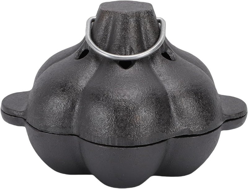 Generic Cast Iron Versatile Garlic Roasting Pot for Indoor Outdoor BBQ Grill, Pre Seasoned, Kitchen Oven for Garlic Roaster, Smoker - Suitable for Barbecue Lovers - Image 4