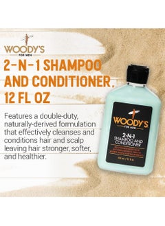 Woody's 2-in-1 Thickening Shampoo and Conditioner for Men, Fuller, Thicker Hair and Healthier Scalp, Cleanse and Condition, 12 oz. - pzsku/Z7F70A2249673A2365072Z/45/_/1739350189/c6b63ab4-a949-4073-8bbb-c7e29543abf0