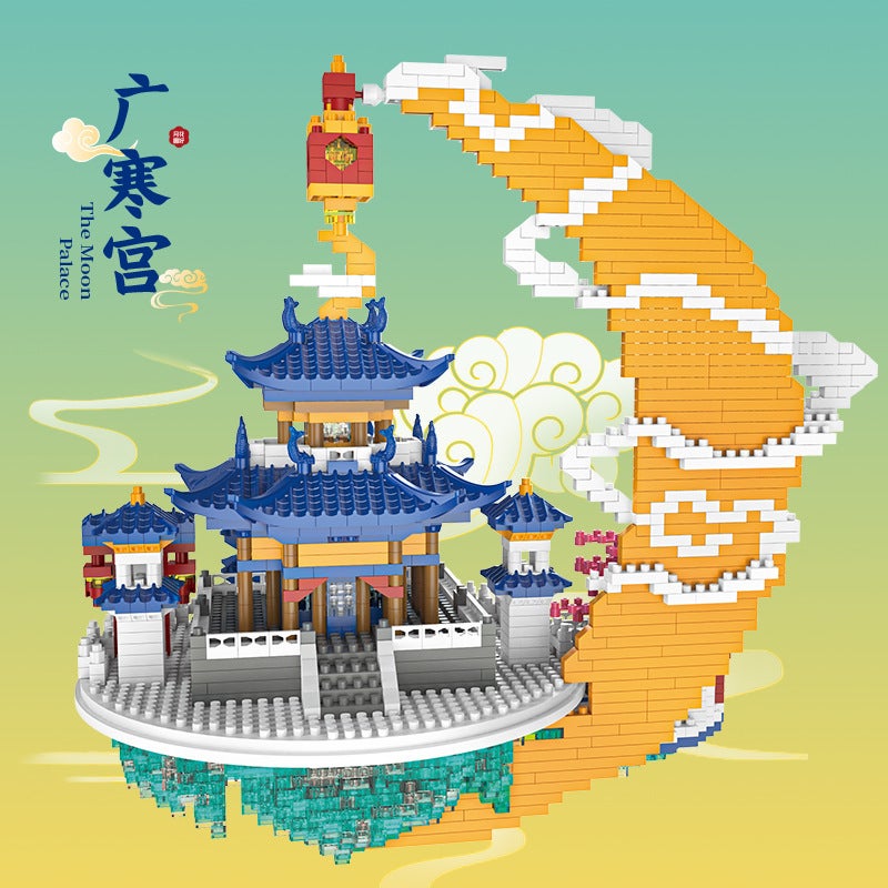Compatible With Lego Guanghan Palace Building Blocks Puzzle Microparticles Peach Blossom Pool Chinese Style Building Assembled Creative Toys - Image 3
