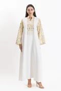 شايبس white with yellow and blue embroidery