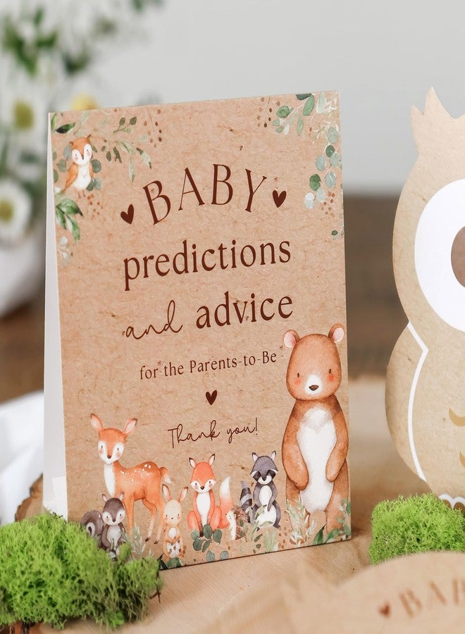 Kate Aspen Woodland Animal Advice Cards For Baby Shower Game & Activity, Baby Prediction Cards, Baby Shower Decorations, (Set of 50) - Image 4