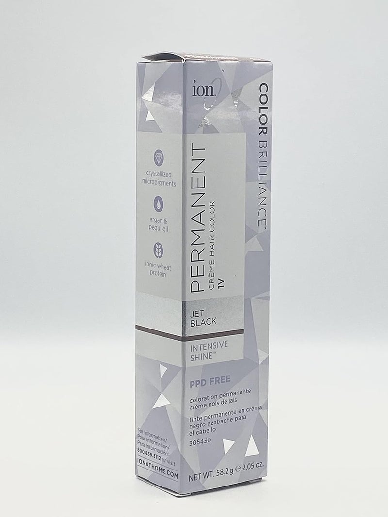 Ion 1V Jet Black Permanent Creme Hair Color