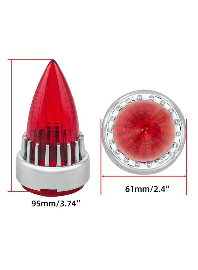 FATECIM 2" Turn Signal Light Covers Supersonic Replacement Red Lenses Clip On for Softail Street Road Glide Fat Boy Sportster Dyna Deluxe Chrome Bezel - Image 4