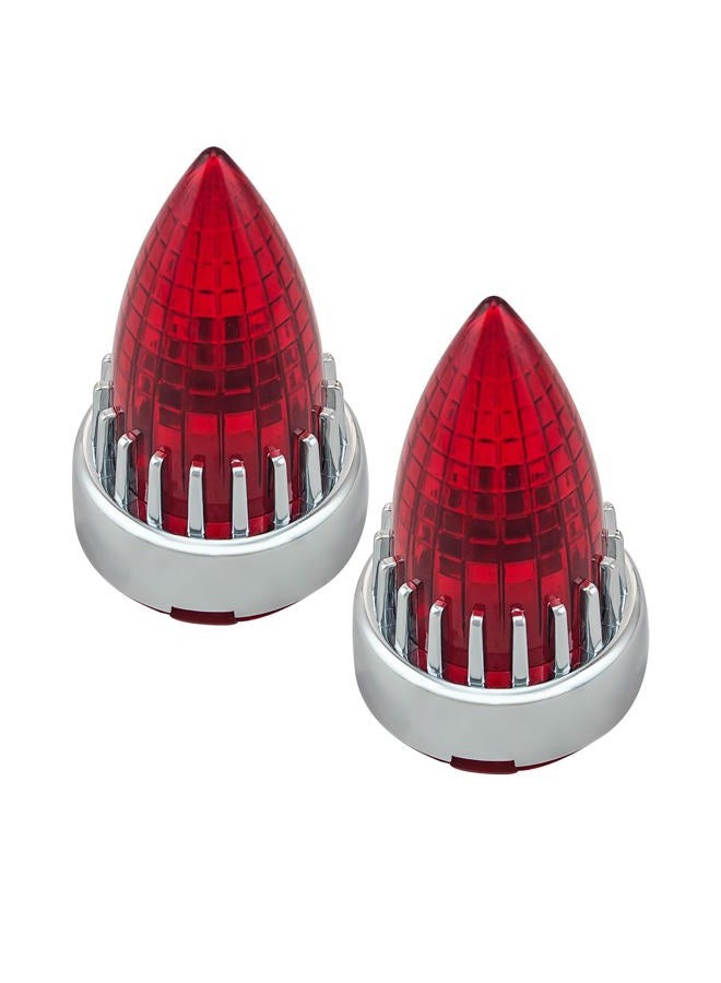 FATECIM 2" Turn Signal Light Covers Supersonic Replacement Red Lenses Clip On for Softail Street Road Glide Fat Boy Sportster Dyna Deluxe Chrome Bezel - Image 5