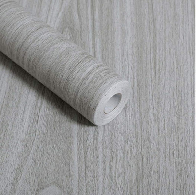 Waddllcor Gray Wood Grain Contact Paper Self Adhesive Shelf Liner Drawer Self Adhesive Shelf Liner Kitchen Cabinets Shelves Door Sticker 17.7 Inch by 78 Inch - Image 1