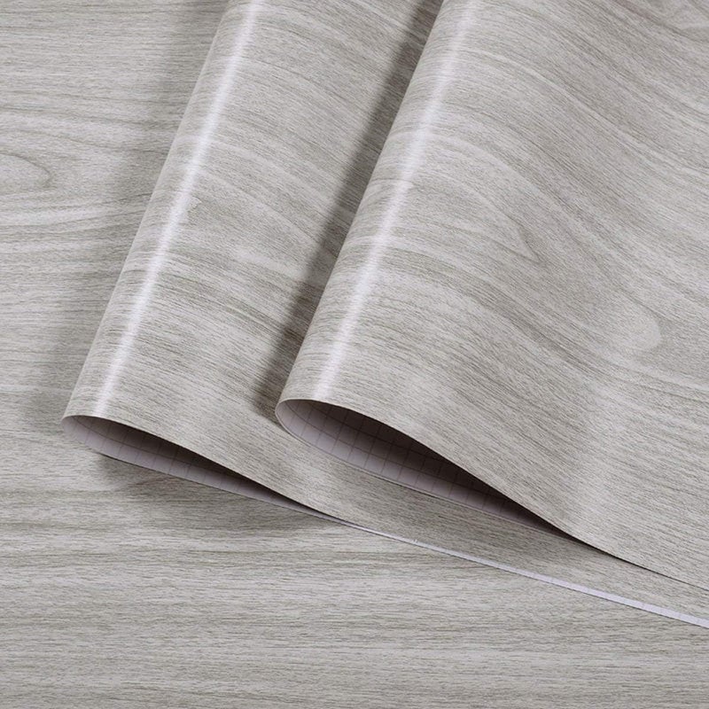 Waddllcor Gray Wood Grain Contact Paper Self Adhesive Shelf Liner Drawer Self Adhesive Shelf Liner Kitchen Cabinets Shelves Door Sticker 17.7 Inch by 78 Inch - Image 2