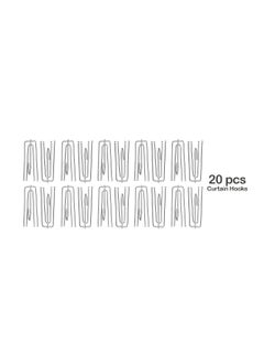 LuxHome Stainless Steel 4-Prong Pinch Pleat Curtain Hooks – Durable Short Hooks for Drapes, Window Treatments, and Pinch Pleat Curtains – Rust-Resistant Design (Pack of 20)  - Image 5