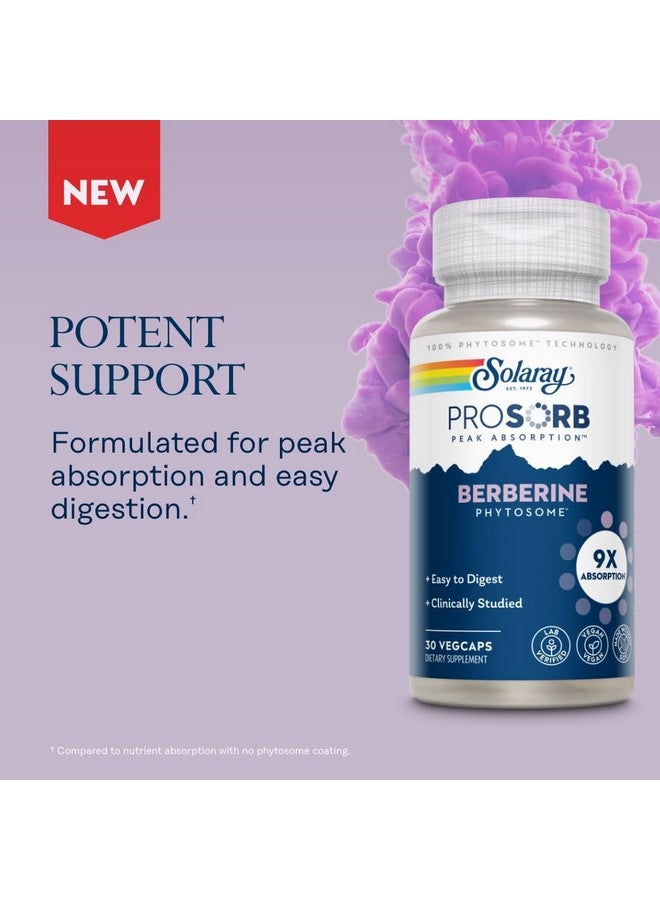 Solaray Berberine Phytosome - 9X Absorption and Easy-to-Digest - Standardized to 30% Berberine HCl - Vegan, Made Without Soy - 60-Day Guarantee - 30 Servings, 30 VegCaps - Image 5