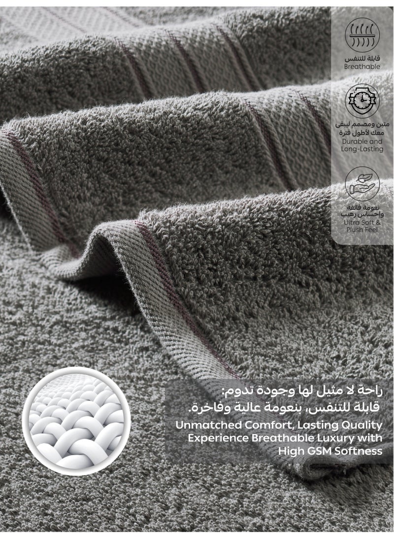 دوناتيلا طقم مناشف حمام فاخر  قطع  جرام للمتر المربع قطن مشط بالكامل سريع الجفاف فائق الامتصاص سميك وفخم للاستخدام اليومي والفندقي والسبا والجيم - Image 5