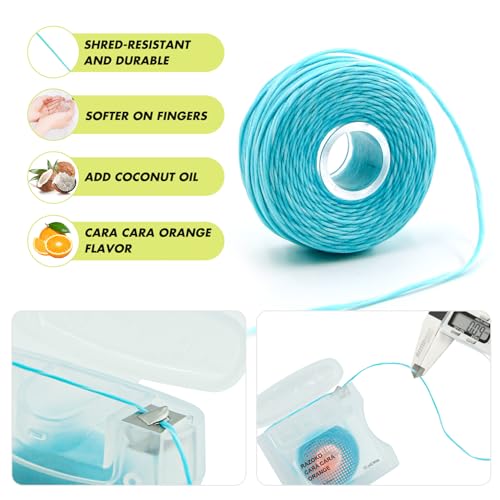 RAZOKO Coconut Oil Infused Woven Dental Floss, Vegan and Cruelty-Free, Orange Scent, 4 Month Supply (33 Yds x 2 Units) - Image 2