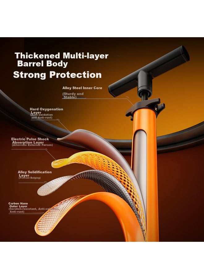 Phoenix Bicycle Pump Universal Inflator Electric Bike Mountain Bike Road Bike New High Pressure Car High Pressure - Image 2