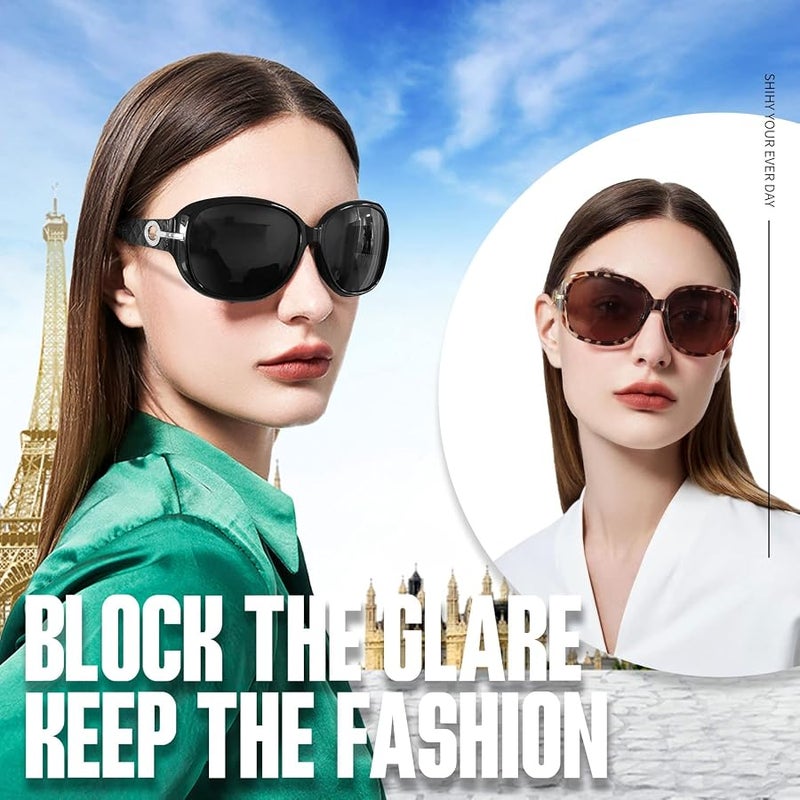 Joopin Sunglasses for Women Oversized Shades for Ladies Trendy Large Rectangle Sun Glasses UV Protection - Image 2