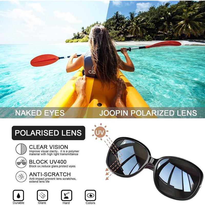 Joopin Sunglasses for Women Oversized Shades for Ladies Trendy Large Rectangle Sun Glasses UV Protection - Image 3