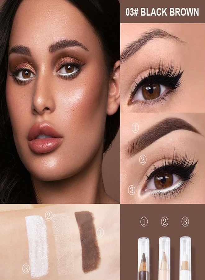 UOCK Eyebrow Lift Highlighting & Contour Pencil Set - 3 Eye Makeup Pencils, Fill & Define Eyebrows, For Women - Image 2