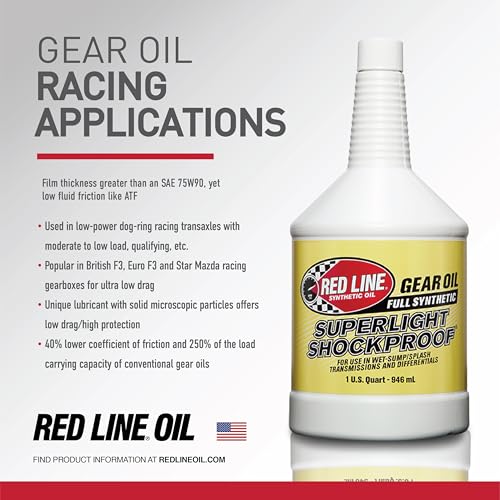 Red Line زيت جير كامل الاصطناعي سوبرلايت شوق بروف 75W90 من ريد لاين 58504 - 1 كوارت - Image 3