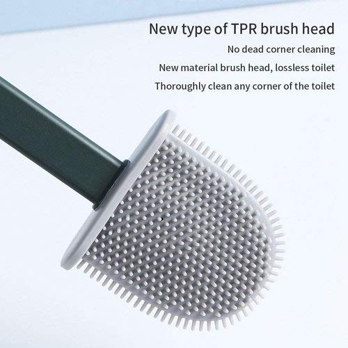 TOPHAVEN Silicone Toilet Brush with Holder Stand, Brush for Bathroom Cleaning, Cleaning Silicone Brush and Holder (Multi Color, Pack of 1) - Image 4