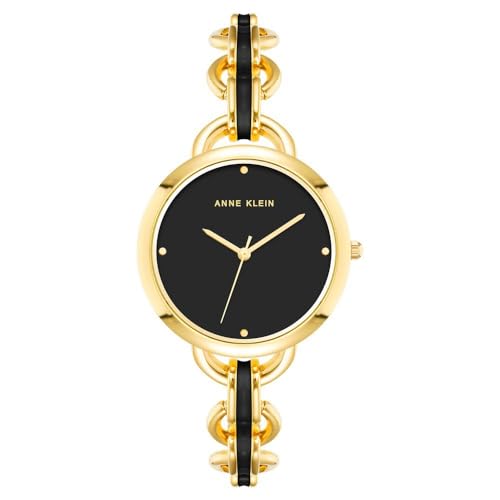 Anne Klein Quartz Analog Black dial Metal Strap Watch for Women-AK4092BKGB - Image 1