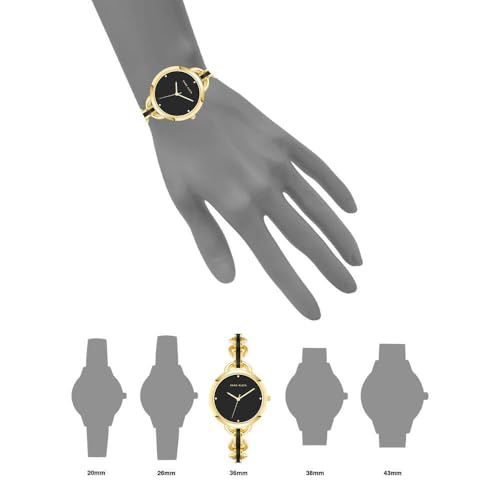 Anne Klein Quartz Analog Black dial Metal Strap Watch for Women-AK4092BKGB - Image 5