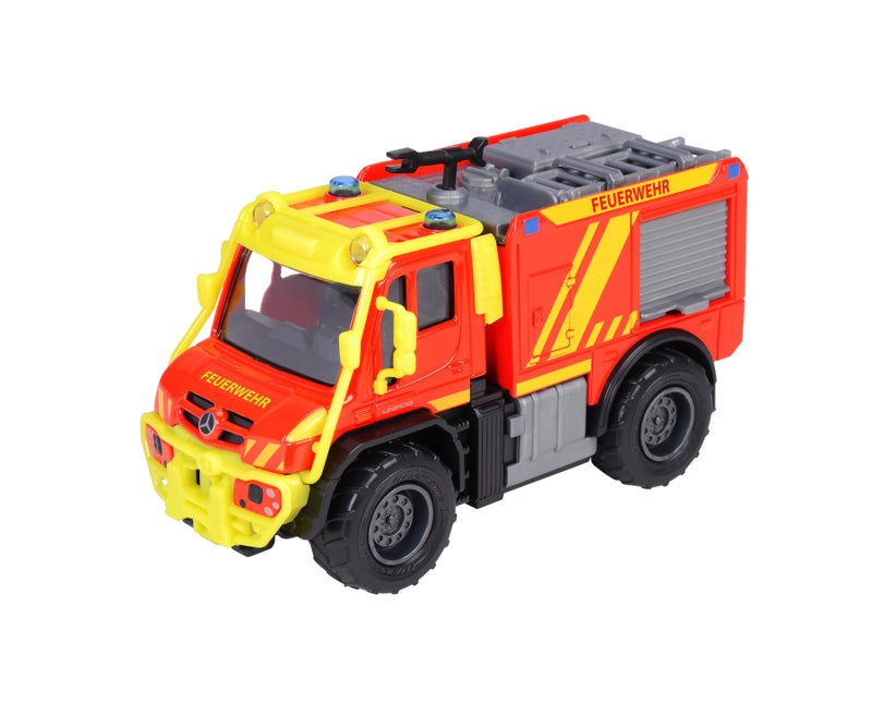 Majorette Grand Series Metal Unimog Fire Truck Die-Cast Vehicle (15 cm, Yellow/Red) - Image 2