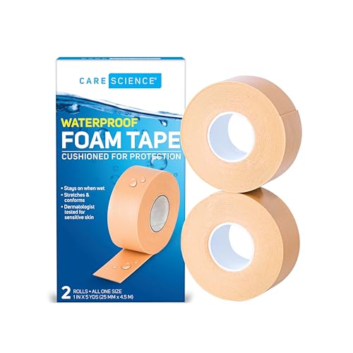 Care Science Tan Waterproof Foam Tape 2 Pack | Ideal for Medical Applications, Securing Bandages, Dressings, and Other Medical Devices - Image 1