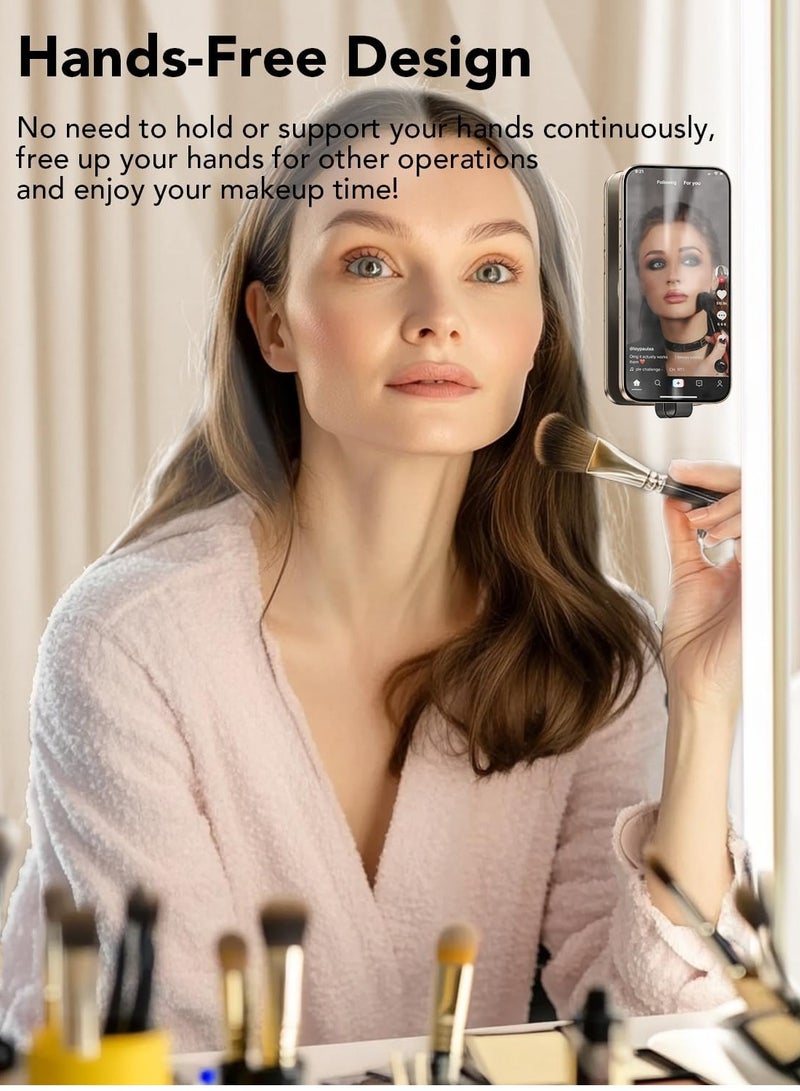 general Silicone Suction Phone Case, Magnetic Suction Cup Phone Mount, Sticky Phone Suction Grip for Selfies and Videos, Hands-Free Mirror Shower Phone Stand Holder for iPhone and Android - Image 4