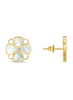 POLICE Clover Earrings - Gold-Plated with Mother-of-Pearl Petalled Charm Motif, Elegant & Bold Design - pzsku/Z7F717EE9B20D95509B1DZ/45/_/1740468487/0cbd17ff-af5d-4589-8cf3-fe2f68b25913