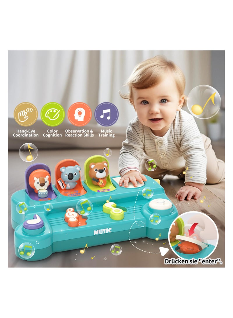 SYOSI Montessori Toys for 1 Year Old Boy Girl, Interactive Early Learning Musical Toy for Babies 6-18 Months, Pop-Up Animal STEM Toy with Music, Educational Gift for Toddlers Age 1-2 - Image 2