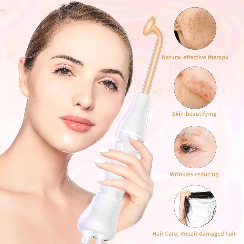 MYSWEETY 4 in 1 Portable Handheld High Frequency Facial Electrode Wand with 4 Different Tubes - Image 2