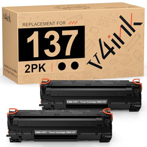 v4ink 2PK Compatible CRG137 Toner Cartridge Replacement for Canon 137 Toner Cartridge Black Ink for Canon ImageClass D570 MF232W MF236N MF242DW MF244DW LBP151DW MF210 MF220 MF230 MF231 MF240 Printer - Image 1