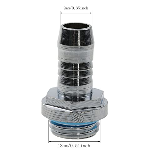 ZZHXSM 4pcs Water Cooling Connector G1/4 Thread Barb Connector Barb-Fitting for Tube 7-8mm Diameter for PC Water Cooling System - Image 2