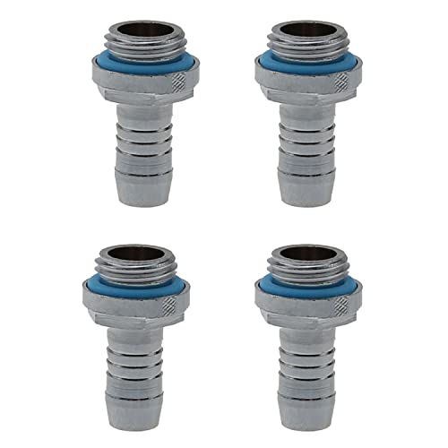 ZZHXSM 4pcs Water Cooling Connector G1/4 Thread Barb Connector Barb-Fitting for Tube 7-8mm Diameter for PC Water Cooling System - Image 1