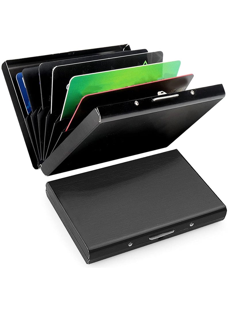 Generic Metal Credit  Card Organizer, RFID Blocking Credit Card Holder With 6 Card Slots Stainless Steel  - Image 1