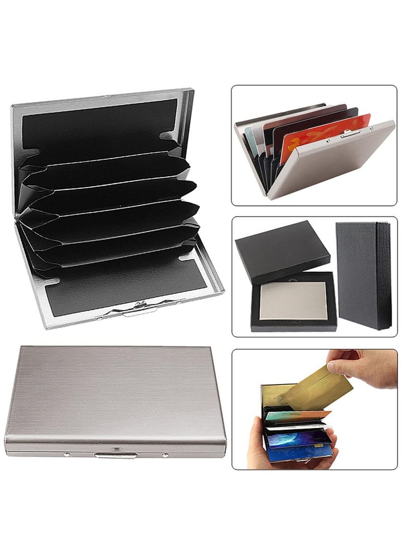 Generic Metal Credit  Card Organizer, RFID Blocking Credit Card Holder With 6 Card Slots Stainless Steel  - Image 4
