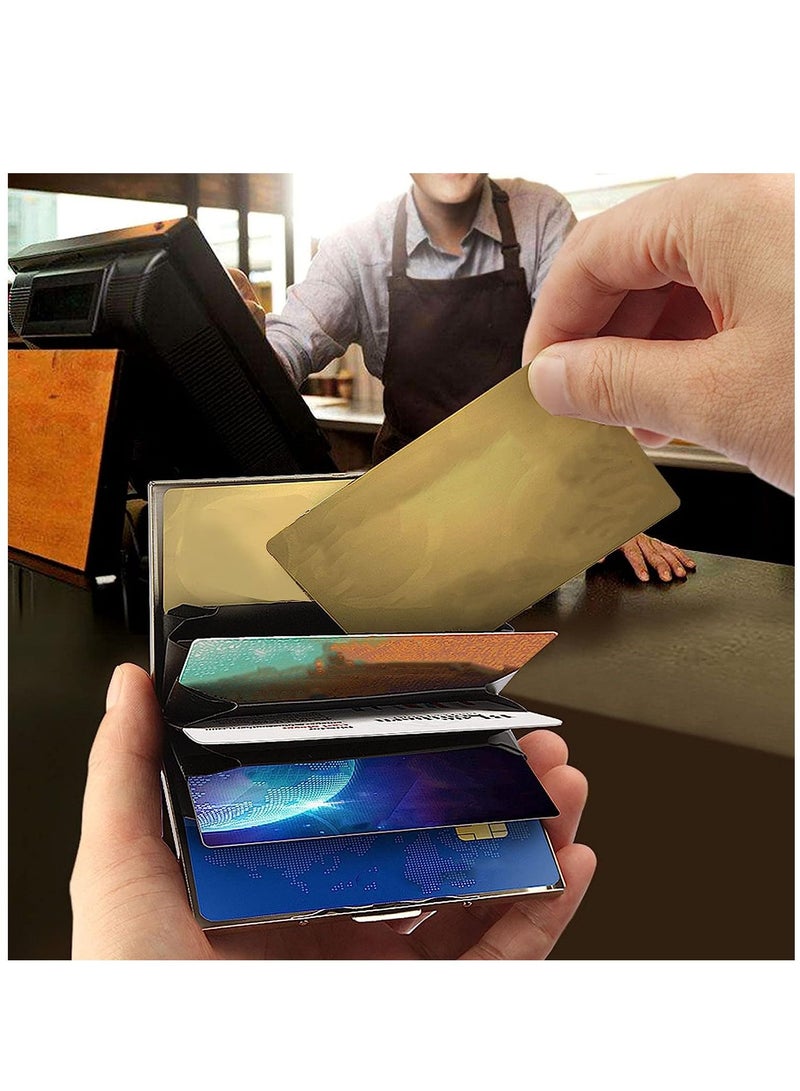 Generic Metal Credit  Card Organizer, RFID Blocking Credit Card Holder With 6 Card Slots Stainless Steel  - Image 2