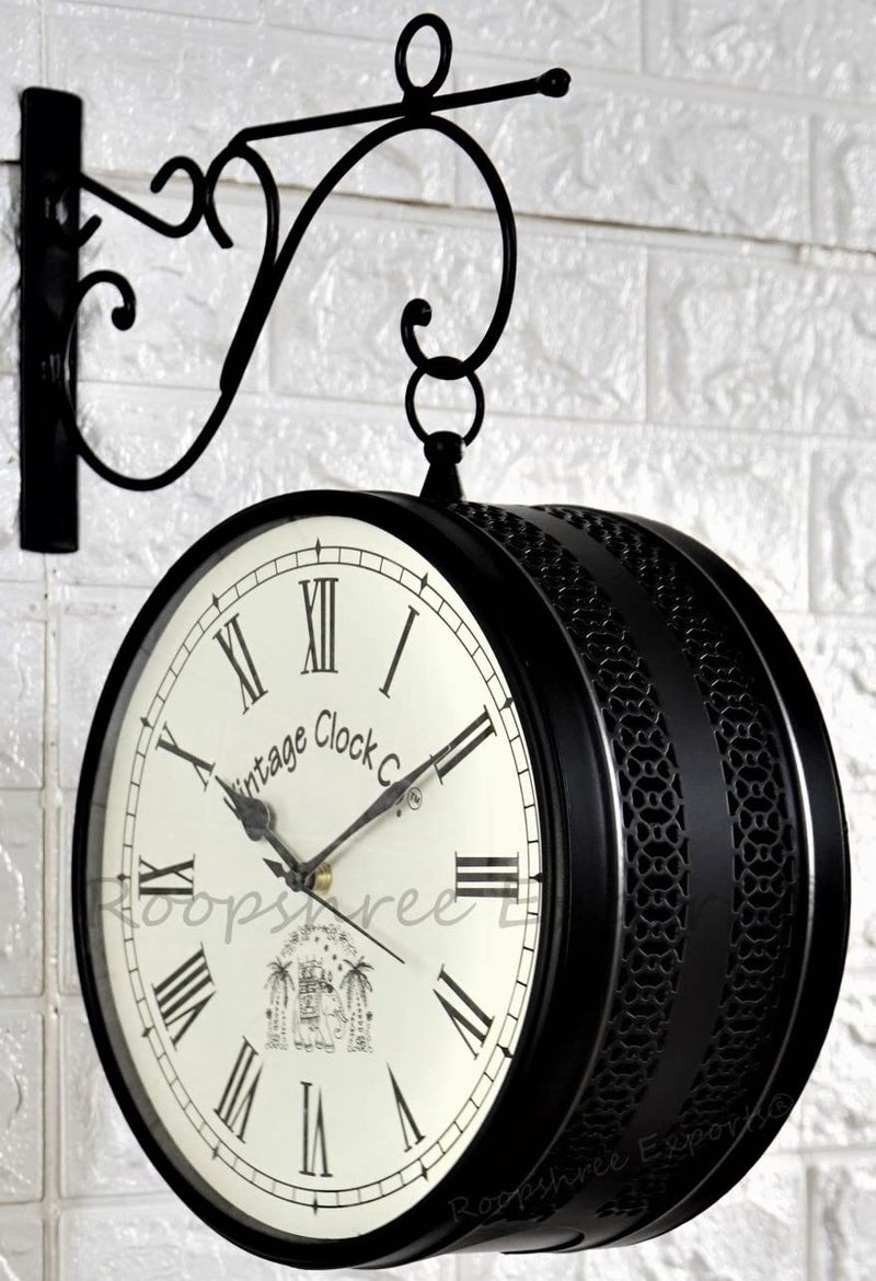 Vintage Clock Vintage Clock Handcrafted Double Side Wall Clock 1 Year Warranty 6570010HR  - Image 3