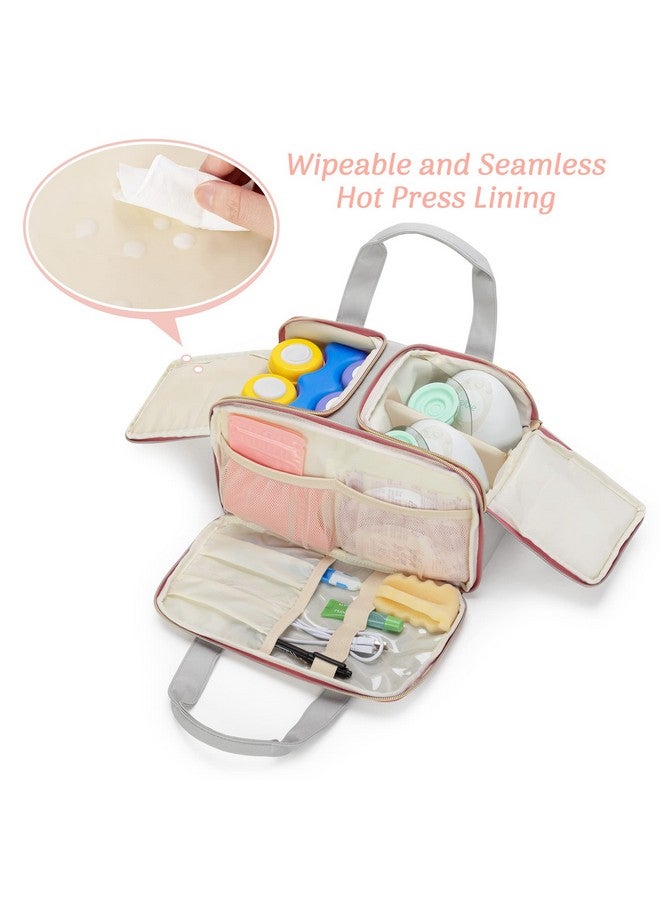 Damero Damero Wearable Breast Pump Bag with Ice Pack Compatible with Elvie and Most Medela Electronic Pumps, Tote Bag for Wearable Breast Pump, Pump Parts and Ice Pack, Patent Design - Image 2