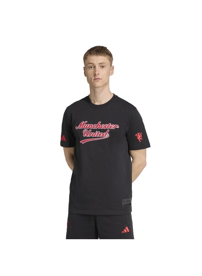 Adidas Mufc Us Tee Black Football T-Shirts For Men XS  - Image 2