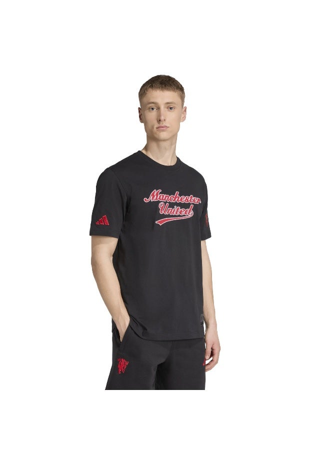 Adidas Mufc Us Tee Black Football T-Shirts For Men XS  - Image 4
