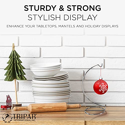 TRIPAR Chrome Ornament Display Stand - 6" Tall - Image 5