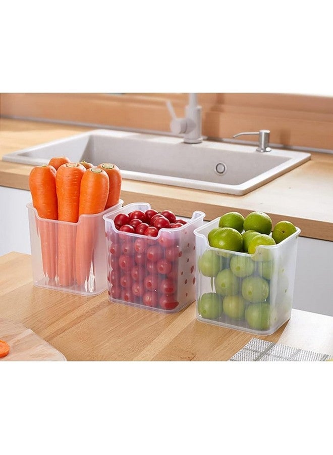 Stewit 6 fridge storage boxes multipurpose containers for storage Space-saving Refrigerator Side Door Organizer for fridge kitchen Fruits, Vegetables Storage- Transparent - Image 4