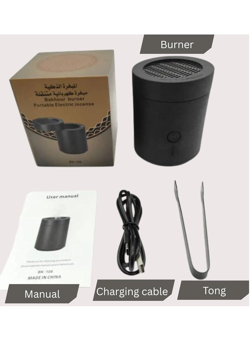 برايم بي جافاودان مبخرة بخور كهربائية قابلة لإعادة الشحن – مبخرة محمولة عبر USB للبخور العربي للمنزل، السيارة، والمكتب | عمر بطارية طويل، تشغيل بدون دخان – تصميم مِدخن عصري - Image 3