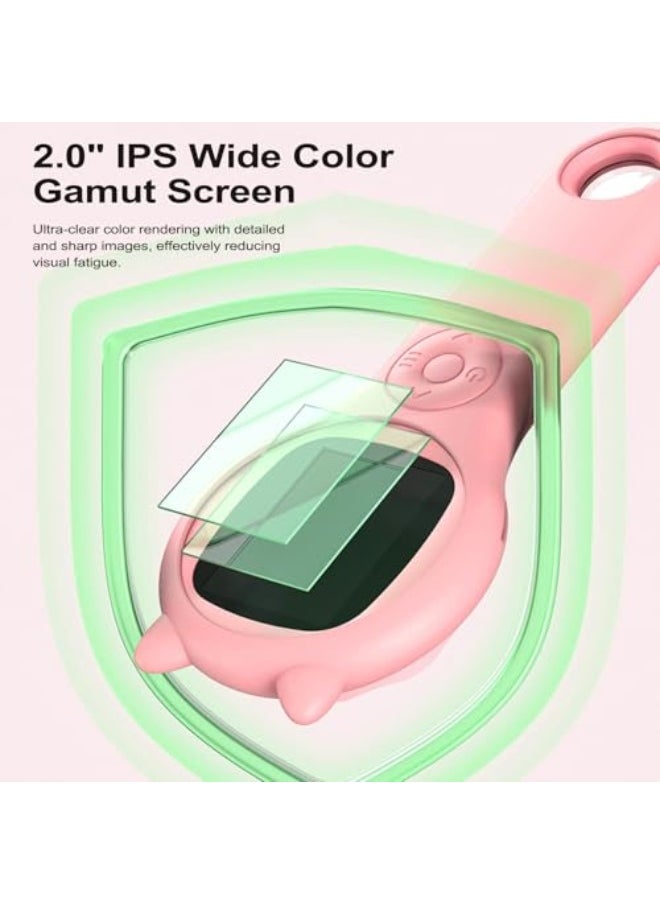 Generic UOEPOWA Macro Digital Microscope, 200W Pixel Portable Handheld Microscope Magnifying Glass, 2" Color Screen, 500x Magnification, Built-in 8LEDs, Rechargeable Battery (Macro Digital Microscope - Pink)  - Image 4