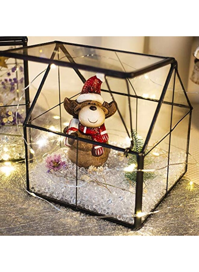 LAMAY Glass Plant Terrarium Container Indoor Small Succulent Terrarium Planter Door for Tabletop Decor DIY 4.9"x4.3"x4.3" - Image 4