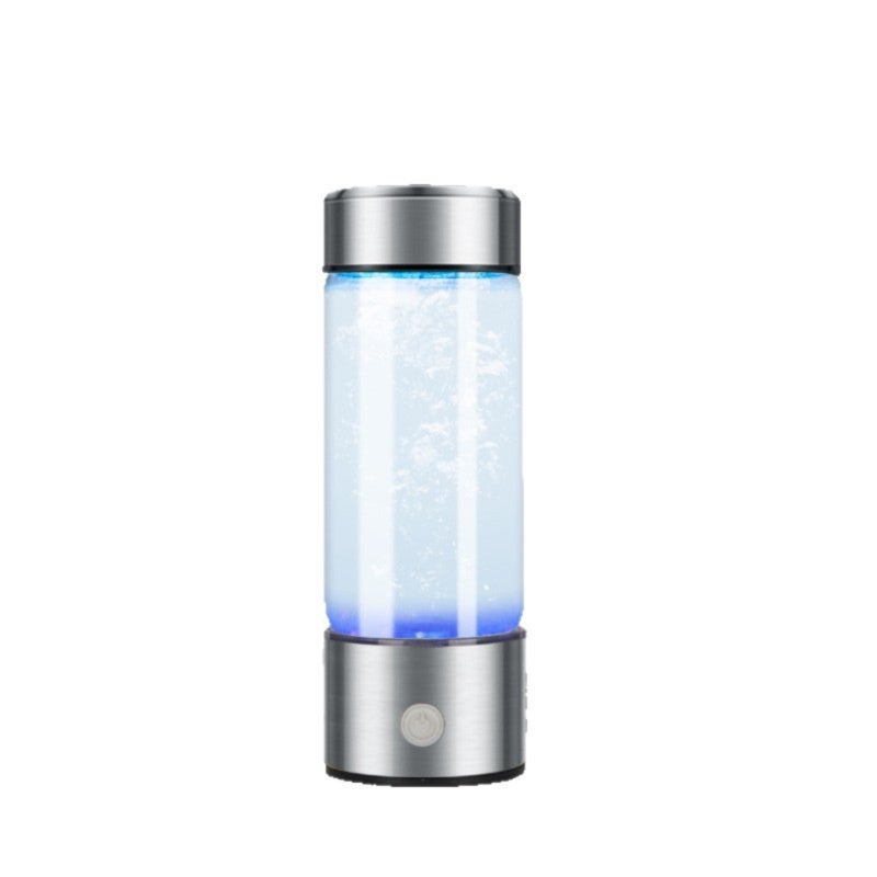 Hydrogen Rich Water Cup: 420ml Silver Food-Grade Inner Liner - SPE Proton Exchange Membrane Electrolysis Hydrogen Inhalation Cup for Health-Conscious Individuals Home Travel Busy Professionals - Image 1