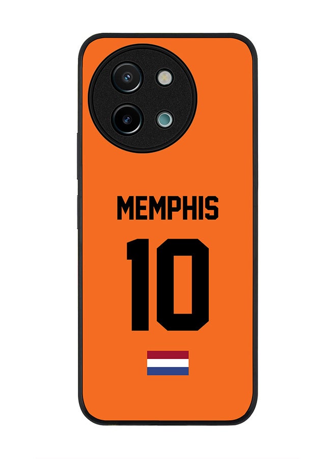 Stylizedd Rugged Black edge case for Vivo Y38 / Vivo Y58 / Vivo Y200i /Vivo T3x, Slim fit Case Cover - Football Team - Netherlands, Player Name - Memphis - Image 1