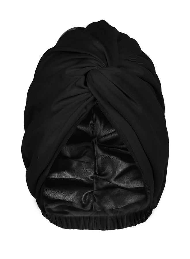 ELLEWIN Silk Bonnet for Women Satin Hair Bonnet for Sleeping Beanie Hat for Man Adjustable Turbans Head wrap - Image 1